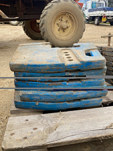 Blue metal tractor wheel - metal,